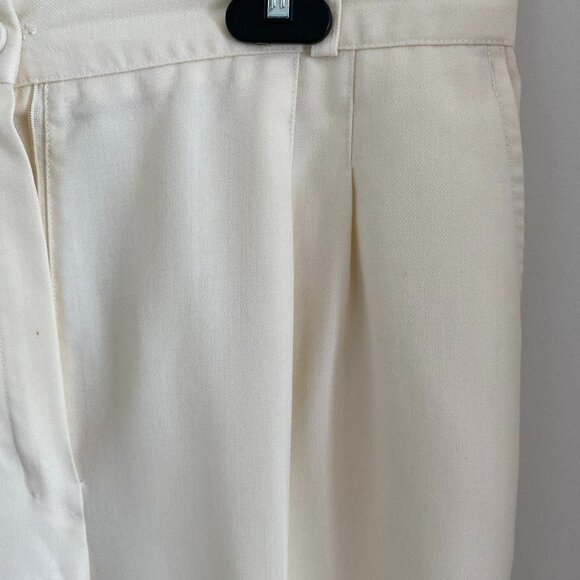 COUNTERPARTS Dress Pants Women Fashion Solid Cream Colour Straight Casual Sz 16 - Picture 3 of 5